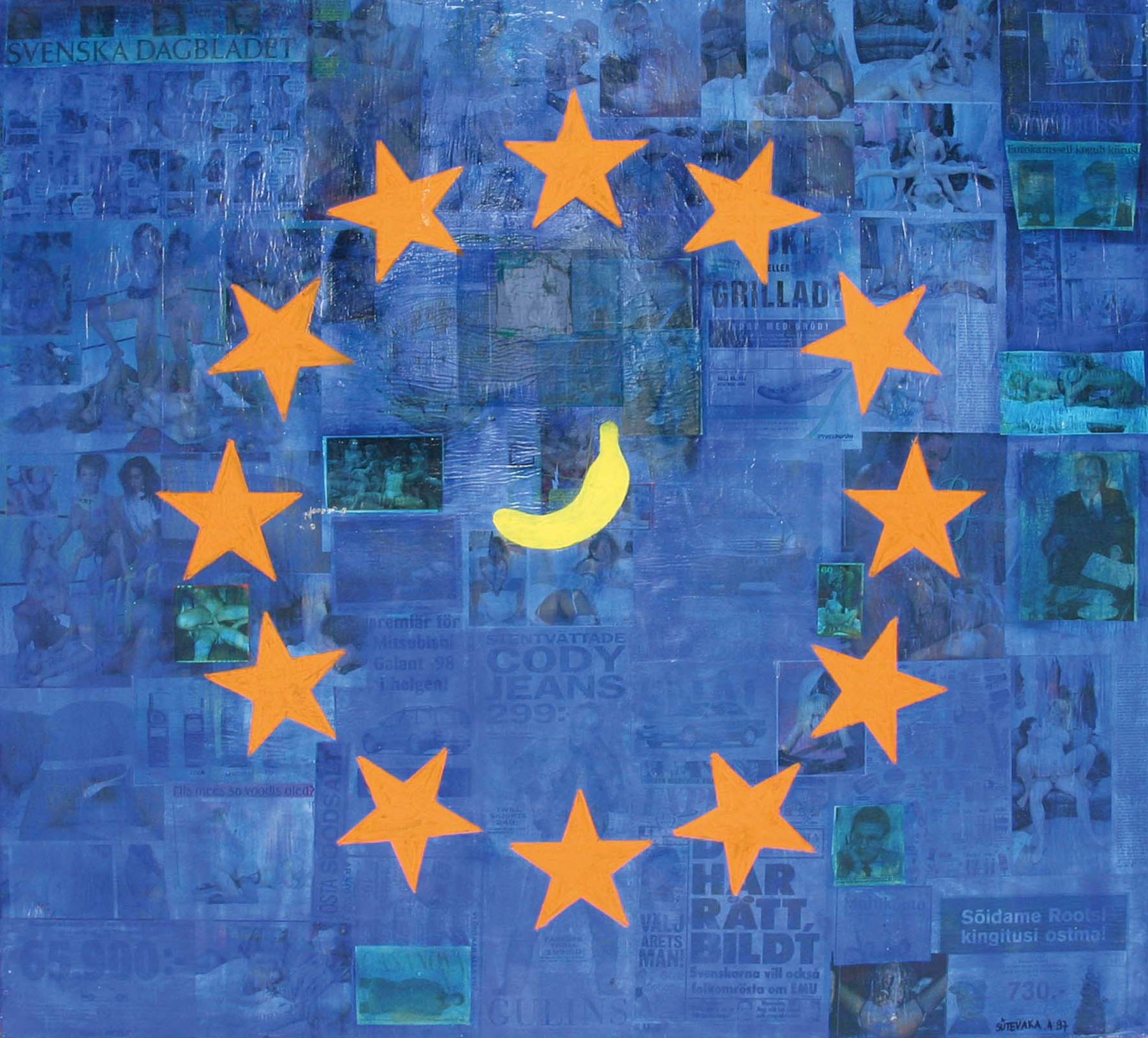 Euroopa_liit_nagu_kärbsed_sitahunniku_otsas_Banaan_1997